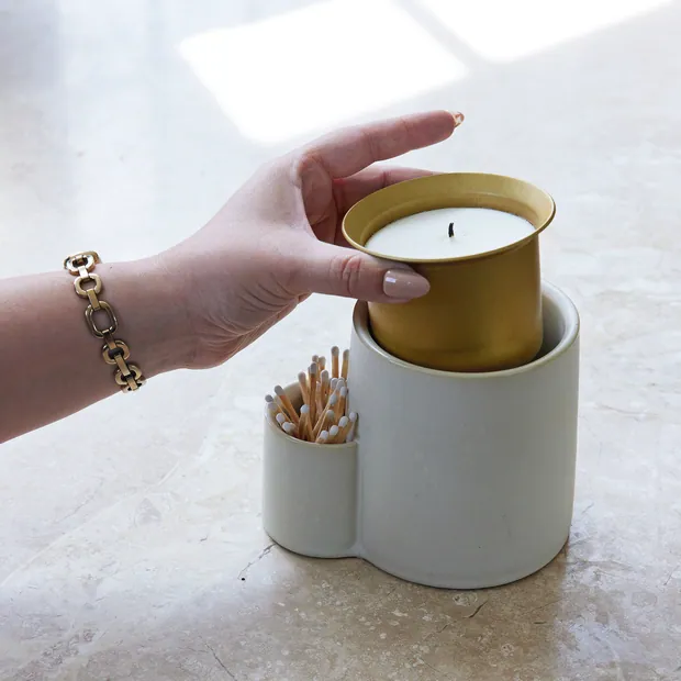 Ember Earth Candle + Planter, view 3